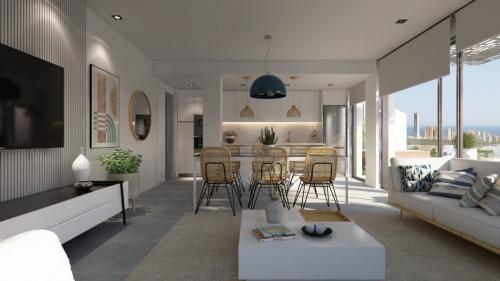 Luksusowe apartamenty, 2 sypialnie, z widokiem na morze i Benidorm od 350.000 euro (ref.UR001)