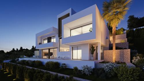Produkt Premium- Nowoczesna Willa ze spektaklualrnym widokiem na morze i Benidorm, w Altea 1.908.000 euro (ref.ALT01)