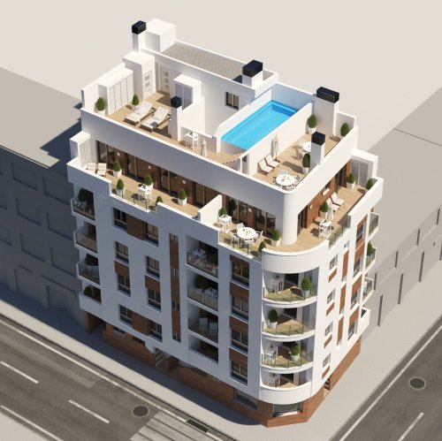 Nowy apartament w sercu Torrevieja, 500 m do morza, od 199.000 euro nr.(ref.INT11)